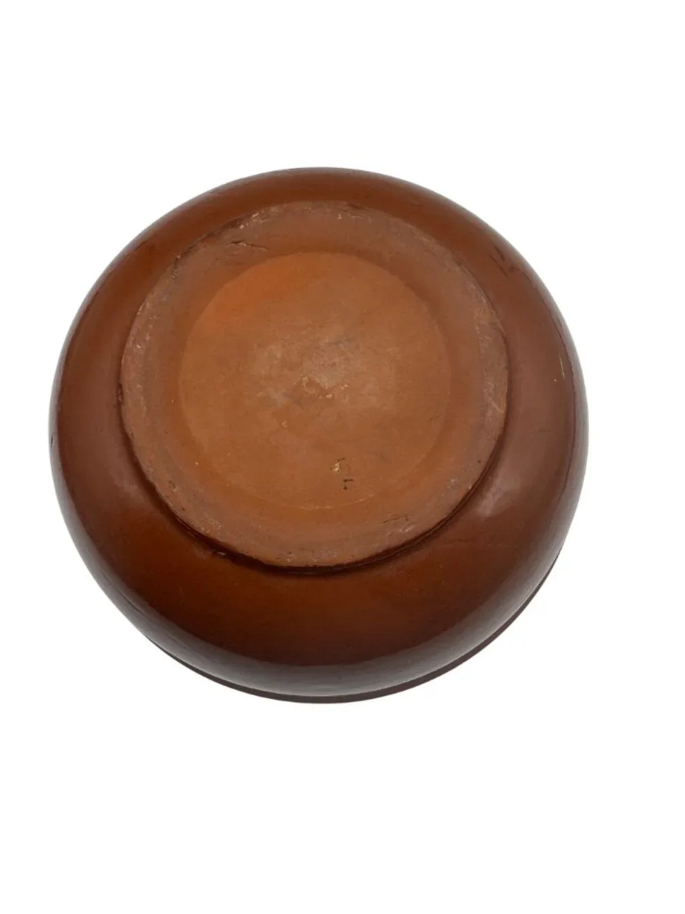 Vintage Weller Pottery Ceramic Mixing Bowl With Brown Exterior & Cream Interior